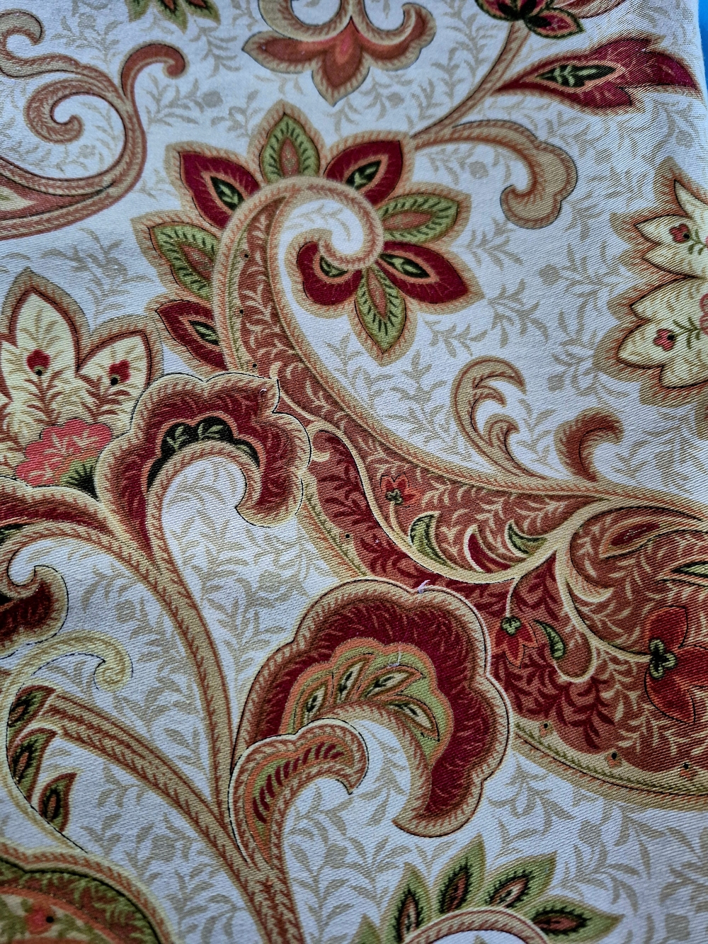 Paisley Gold Multicolor Home Decor Cotton Fabric 1 Yard 58” wide Mill Creek Sewi